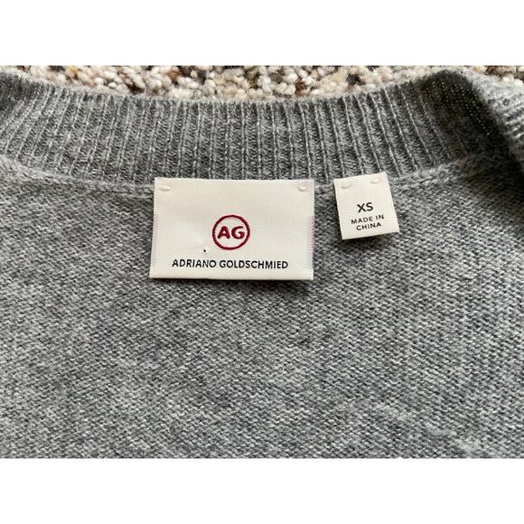 AG Adriano Goldschmied size XS Sweater V-neck Tunic WOOL/CASHMERE GRAY B25 - Picture 6 of 11